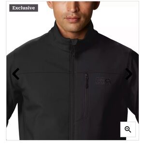 Mountain Hardwear Black Performance Jacket with High Collar